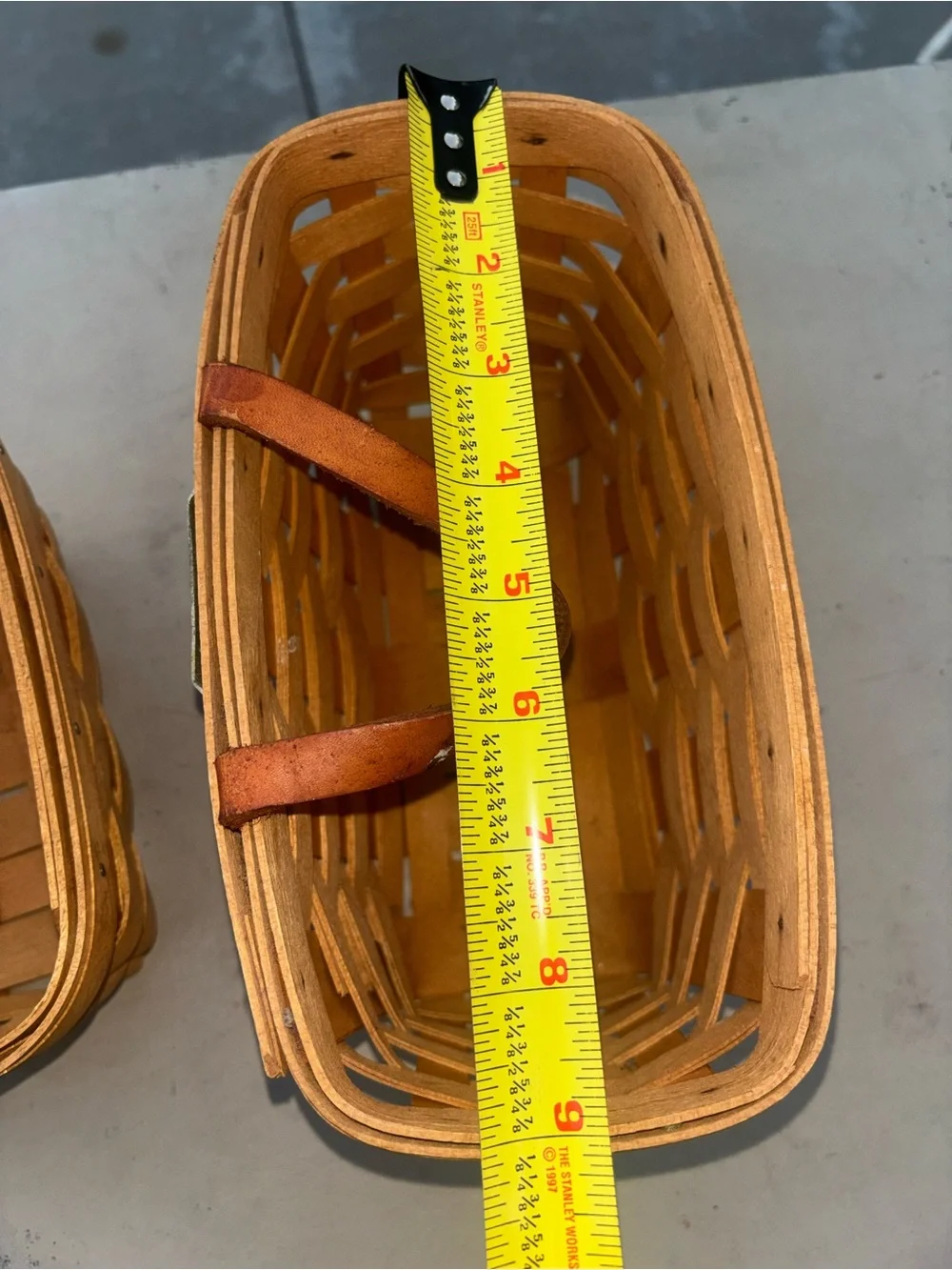Longaberger Woven Wood Basket Collection in Natural Brown 4 Baskets